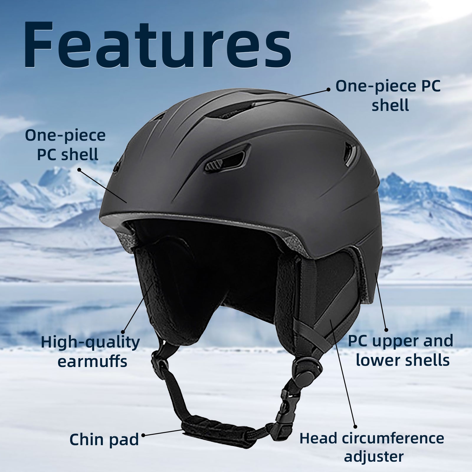 All-Terrain Pro Sports Ski Helmet - Hyper living
