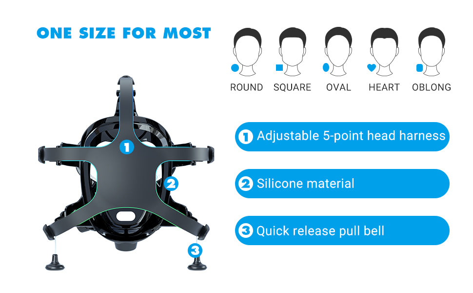 Hyper M8058 Full Face Diving Mask - Hyper living