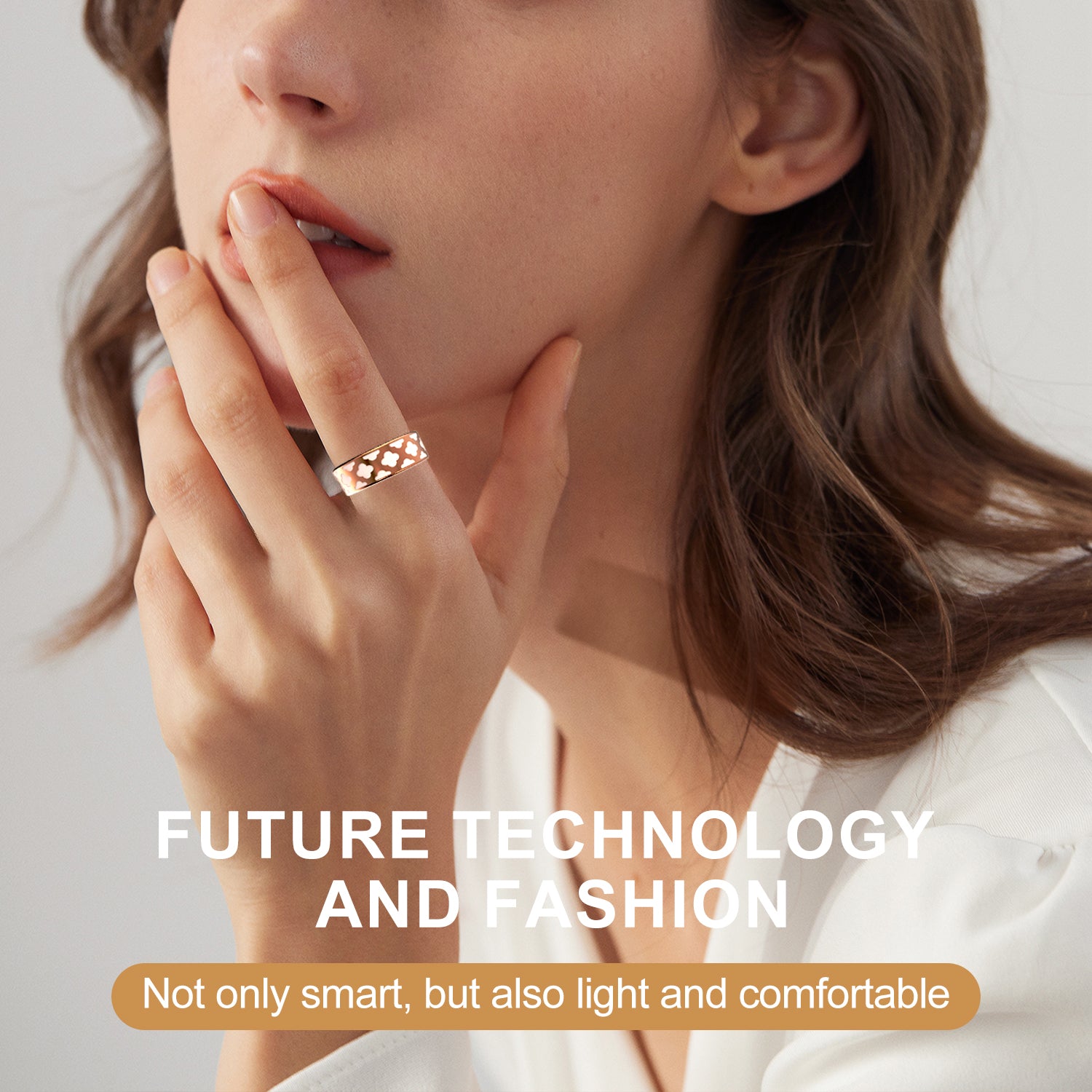 Enchanted Enamel Smart Ring – Titanium, Waterproof, Sleep & Health Tracker - Hyper living