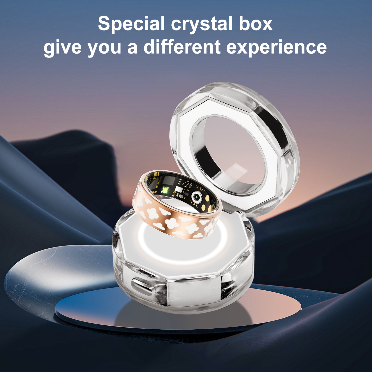 Enchanted Enamel Smart Ring – Titanium, Waterproof, Sleep & Health Tracker - Hyper living