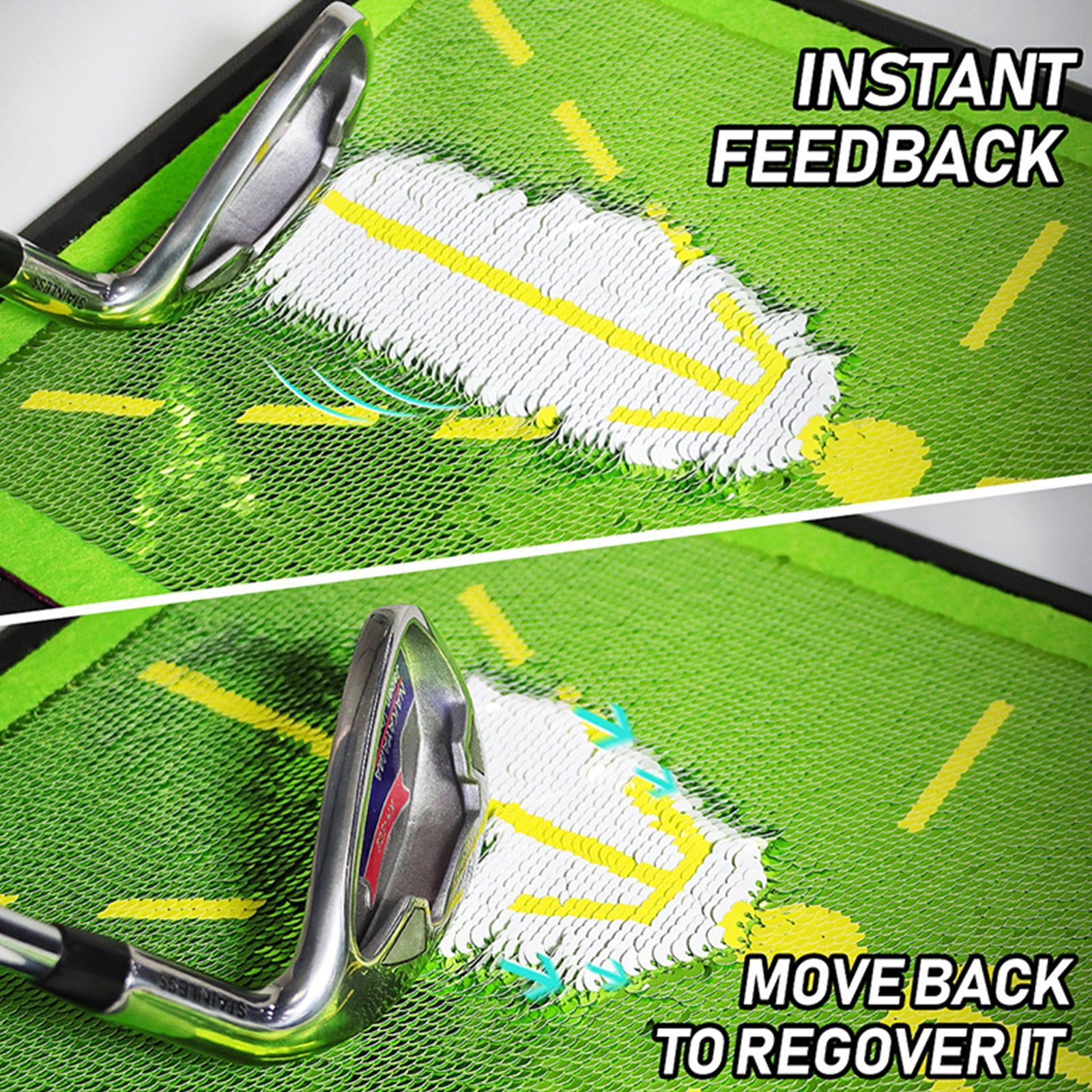 Hyper-Pro Golf Swing Training Mat – Instant Feedback & Durable Rubber Base - Hyper living