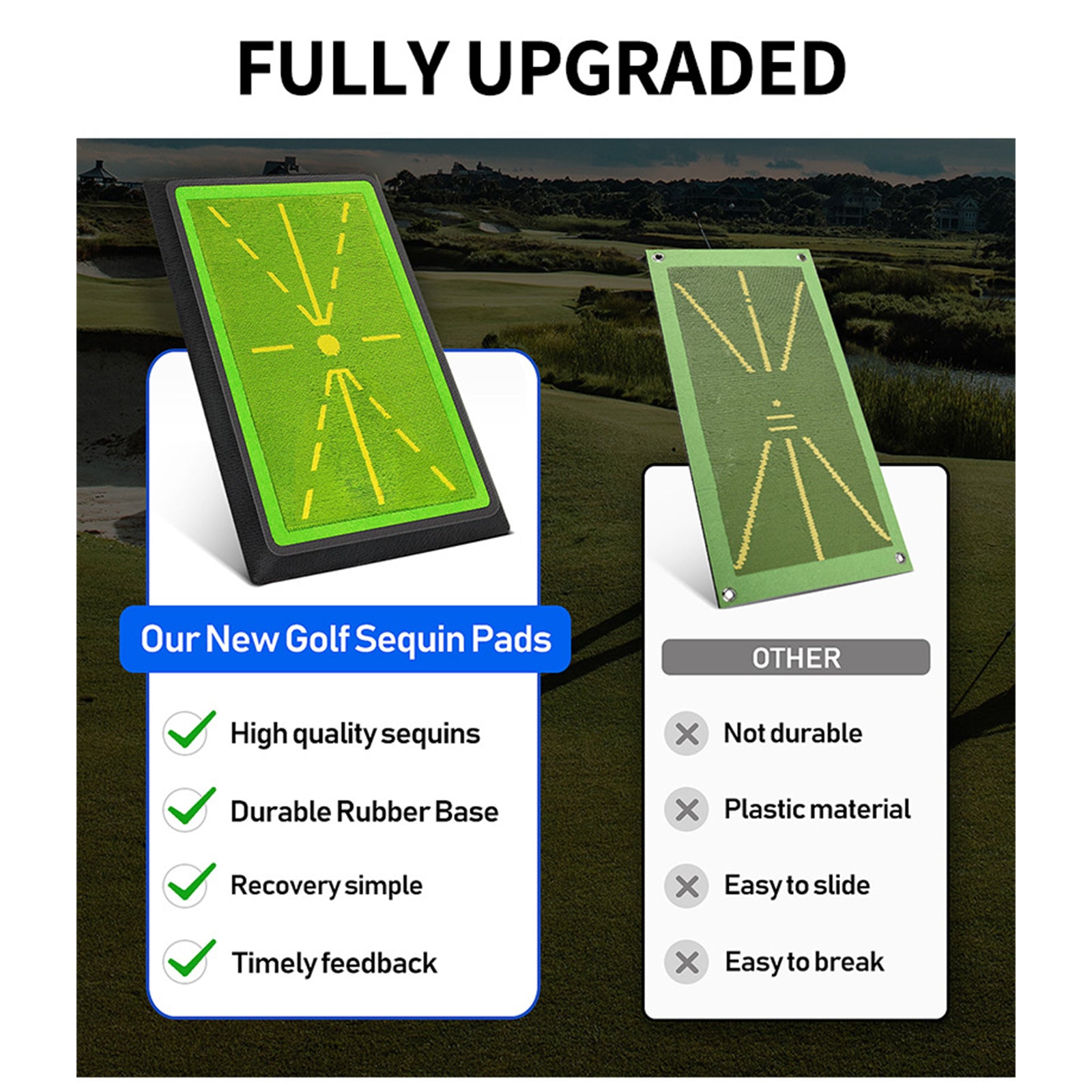 Hyper-Pro Golf Swing Training Mat – Instant Feedback & Durable Rubber Base - Hyper living