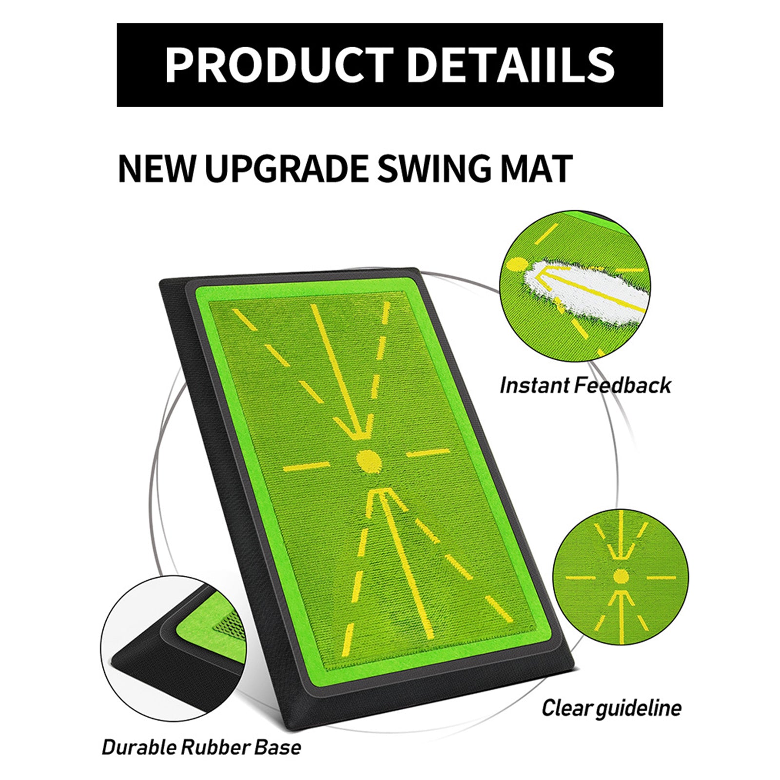 Hyper-Pro Golf Swing Training Mat – Instant Feedback & Durable Rubber Base - Hyper living