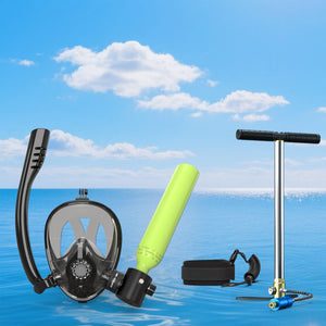 Hyper K2 Full-Face Snorkel Mask with Mini Scuba Tank for Snorkeling Recreational Diving Underwater - Hyper living