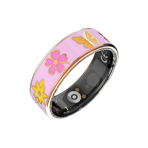 Chic Enamel Smart Ring – Sleep, Heart Rate & Fitness | Pink, Blue, White