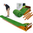 Hyper-Pro-Grade Dual Hole Putting Mat – Auto Ball Return & Non-Slip Wooden Golf Green - Hyper living