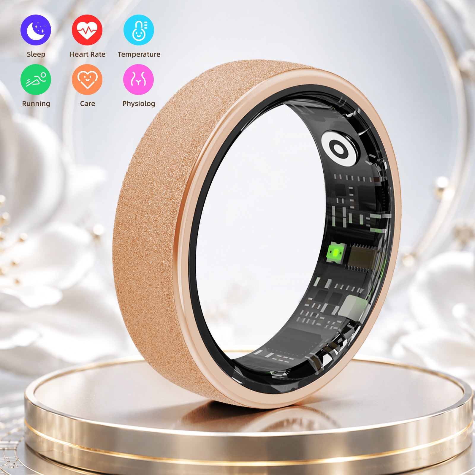 SoulSync Couple Smart Ring – Tap to Send Love, Monitor Health & Share Every Heartbeat - Hyper living