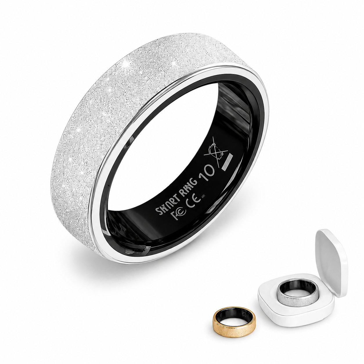 SoulSync Couple Smart Ring – Tap to Send Love, Monitor Health & Share Every Heartbeat - Hyper living