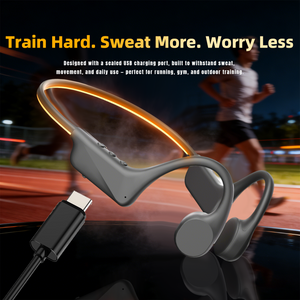 Open-Ear Design Glow Bone Conduction Headphones for Night Running ,Cycling & Outdoor Activities - Hyper living