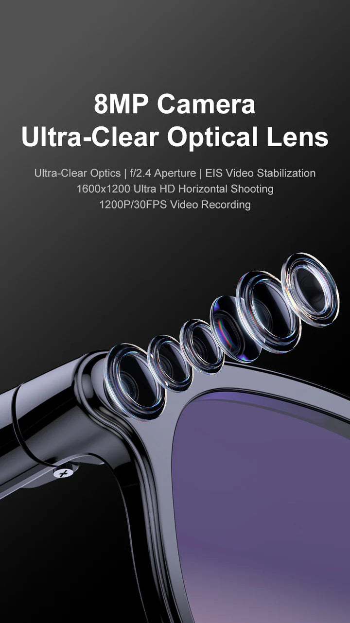8MP AI Smart Glasses – Hands-Free Recording - Hyper living