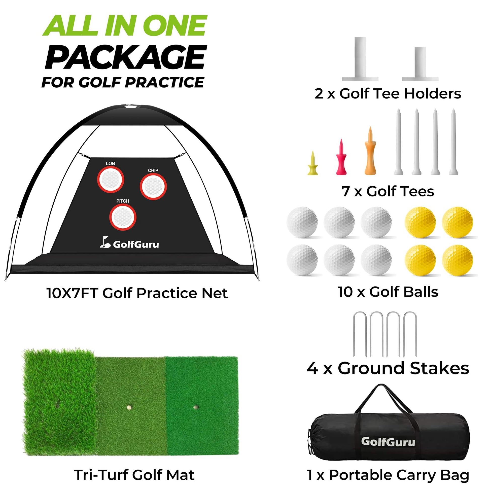 Hyper-Heavy-Duty Golf Hitting Net – Professional-Grade Driving Range for Backyard/Lawn - Hyper living