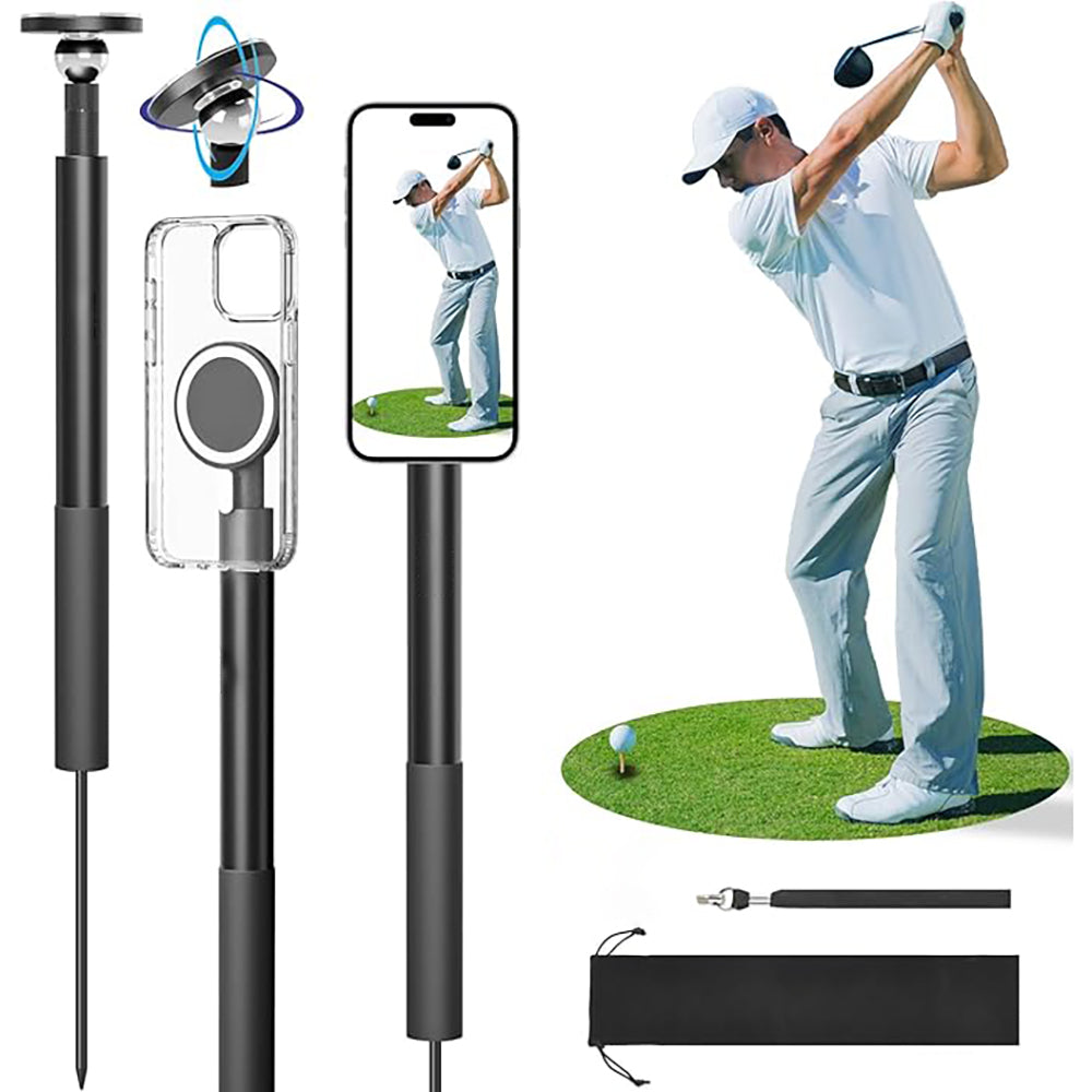 Hyper-Pro Golf Phone Mount & Camera Stand - 360° Magnetic Attachment + Adjustable Height - Hyper living