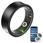 CurveSync Smart Ring – Ergonomic Matte-Titanium Wearable for 24/7 Lifestyle Enhancement - Hyper living