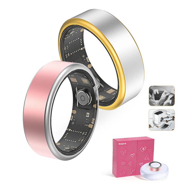 Smart Health Ring for Couples – Waterproof, Sleep, Heart Rate & Activity Tracker with Care Sharing - Hyper living