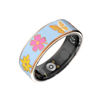 Chic Enamel Smart Ring – Sleep, Heart Rate & Fitness | Pink, Blue, White - Hyper living