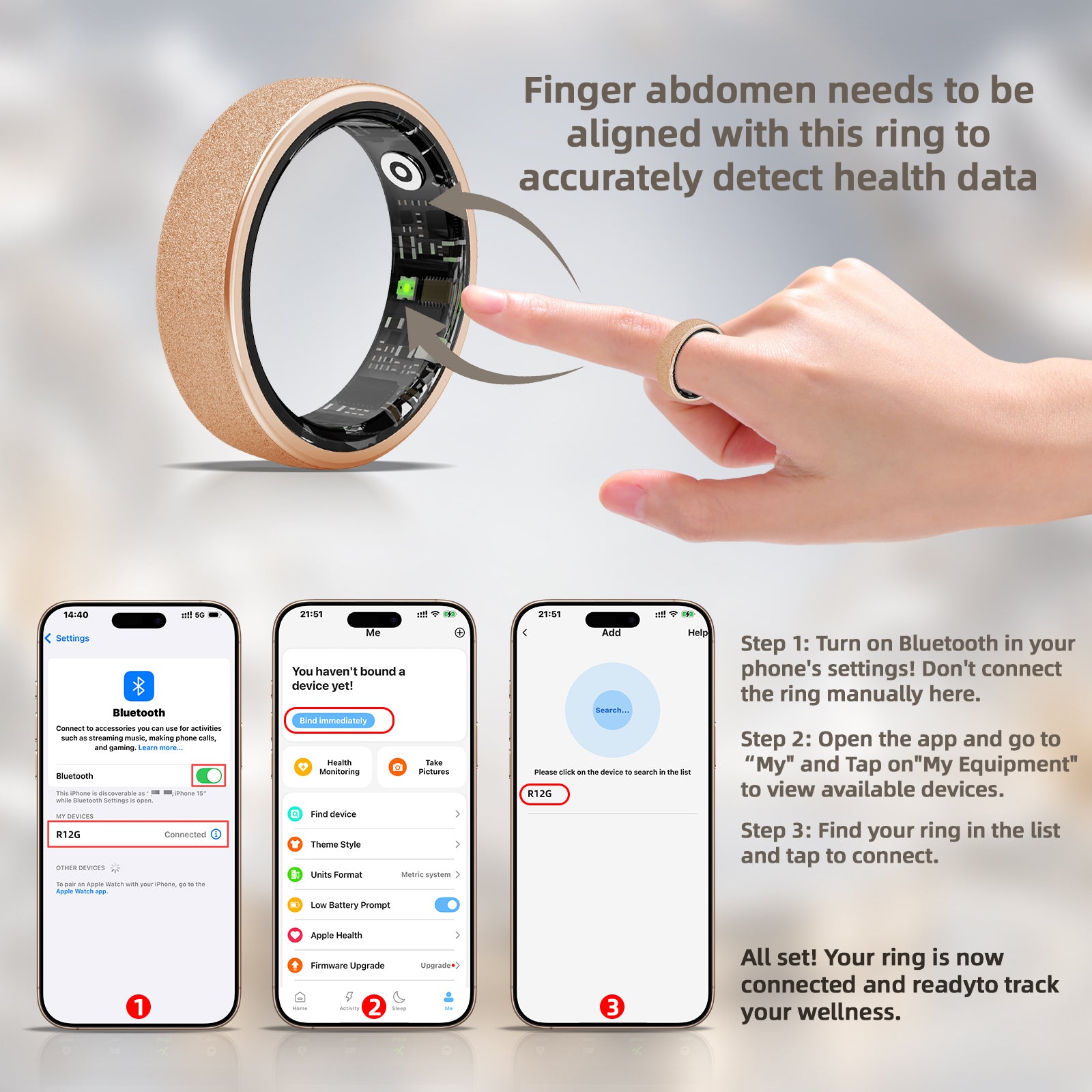 SoulSync Couple Smart Ring – Tap to Send Love, Monitor Health & Share Every Heartbeat - Hyper living