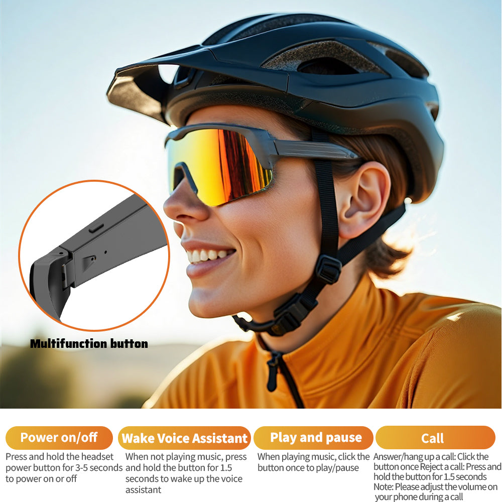 Cycling Bluetooth Audio Glasses – Open-Ear Music & Hands-Free Calls - Hyper living