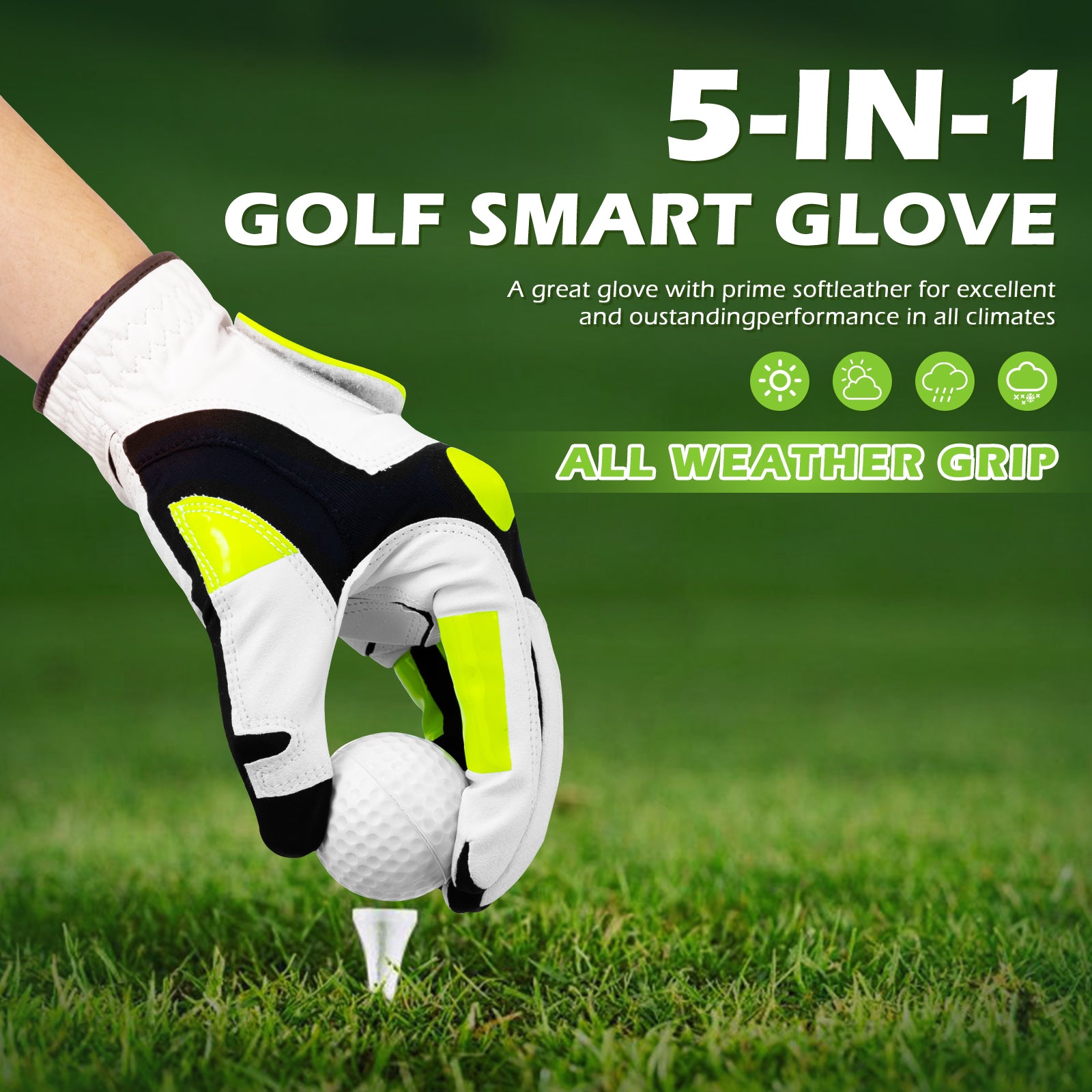 Hyper-EliteGrip 5-in-1 Golf Gloves – Pro Swing Trainer with All-Season Grip - Hyper living