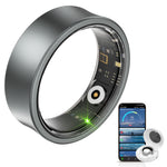 CurveSync Smart Ring – Ergonomic Matte-Titanium Wearable for 24/7 Lifestyle Enhancement - Hyper living
