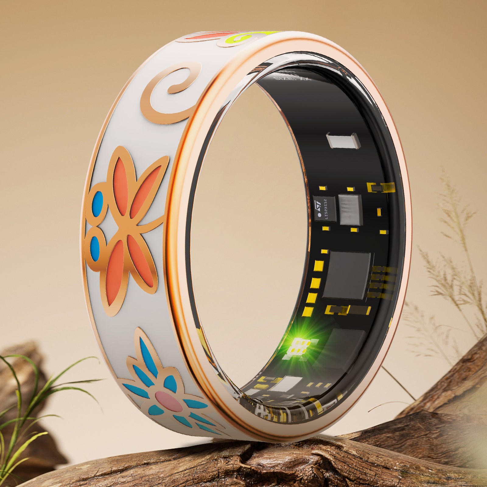 Vintage Smart Ring – Track Sleep, Steps & Heart Rate - Hyper living