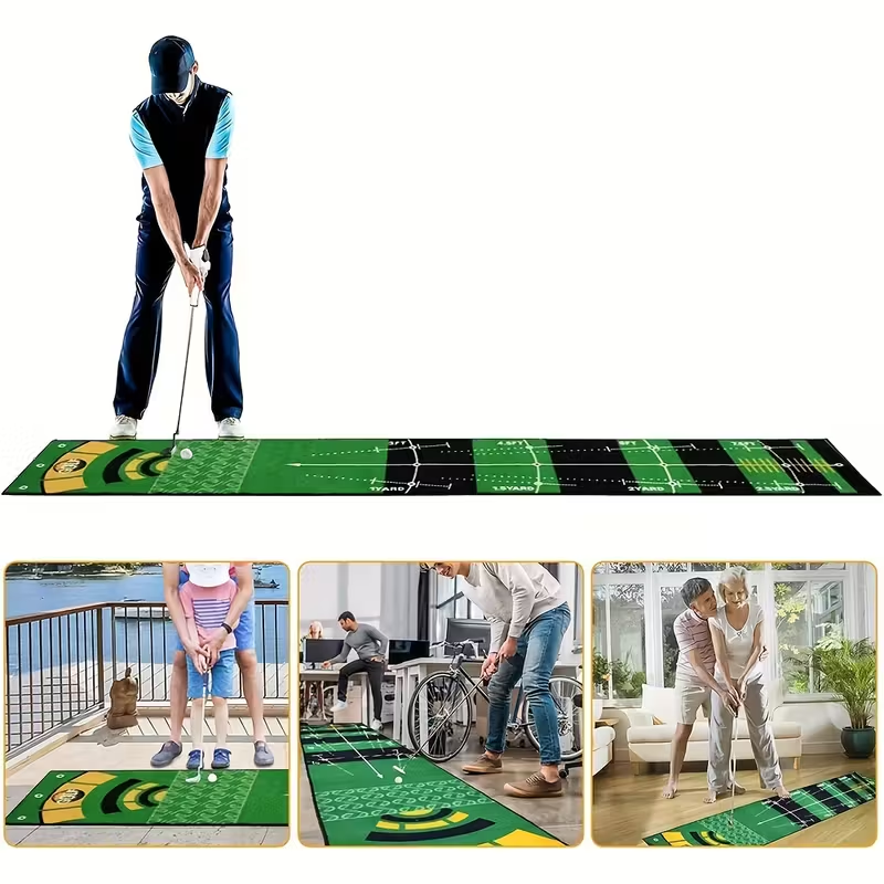 Portable Golf Putting Mat – Indoor & Outdoor Practice - Hyper living