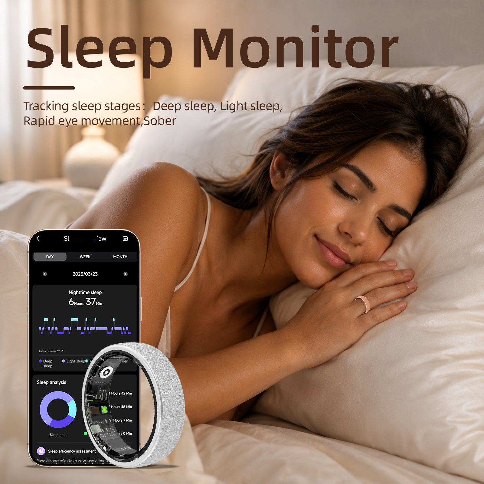 SoulSync Couple Smart Ring – Tap to Send Love, Monitor Health & Share Every Heartbeat - Hyper living