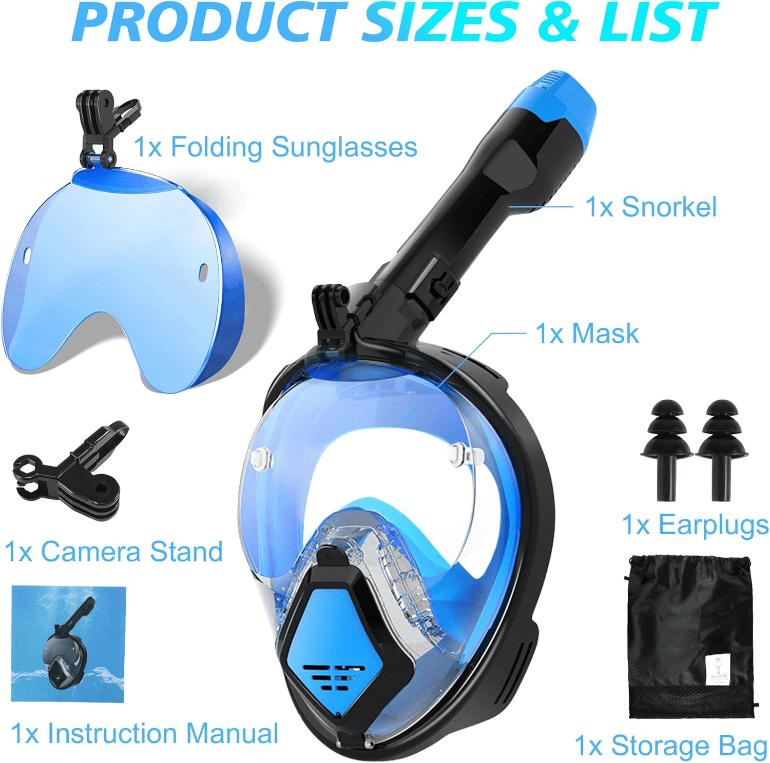 Hyper-M8038 Snorkel Full Face Mask - Hyper living