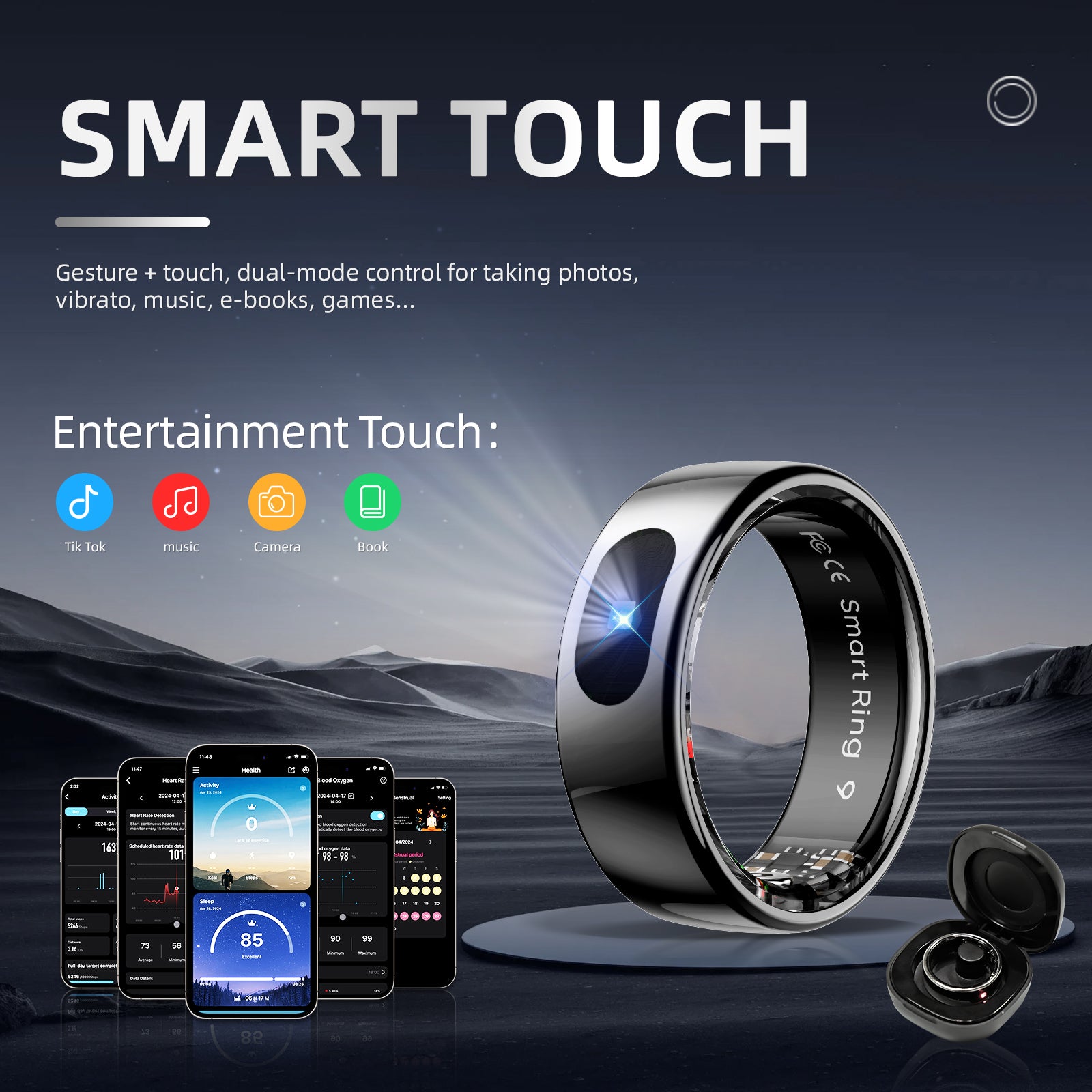 R08 Smart Ring – Touch & Gesture Control, Waterproof, Fast Charging - Hyper living