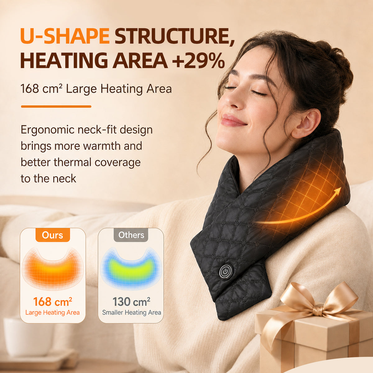 Smart Far Infrared Heating Scarf | Lightweight Rapid Warm Neck Wrap - Hyper living