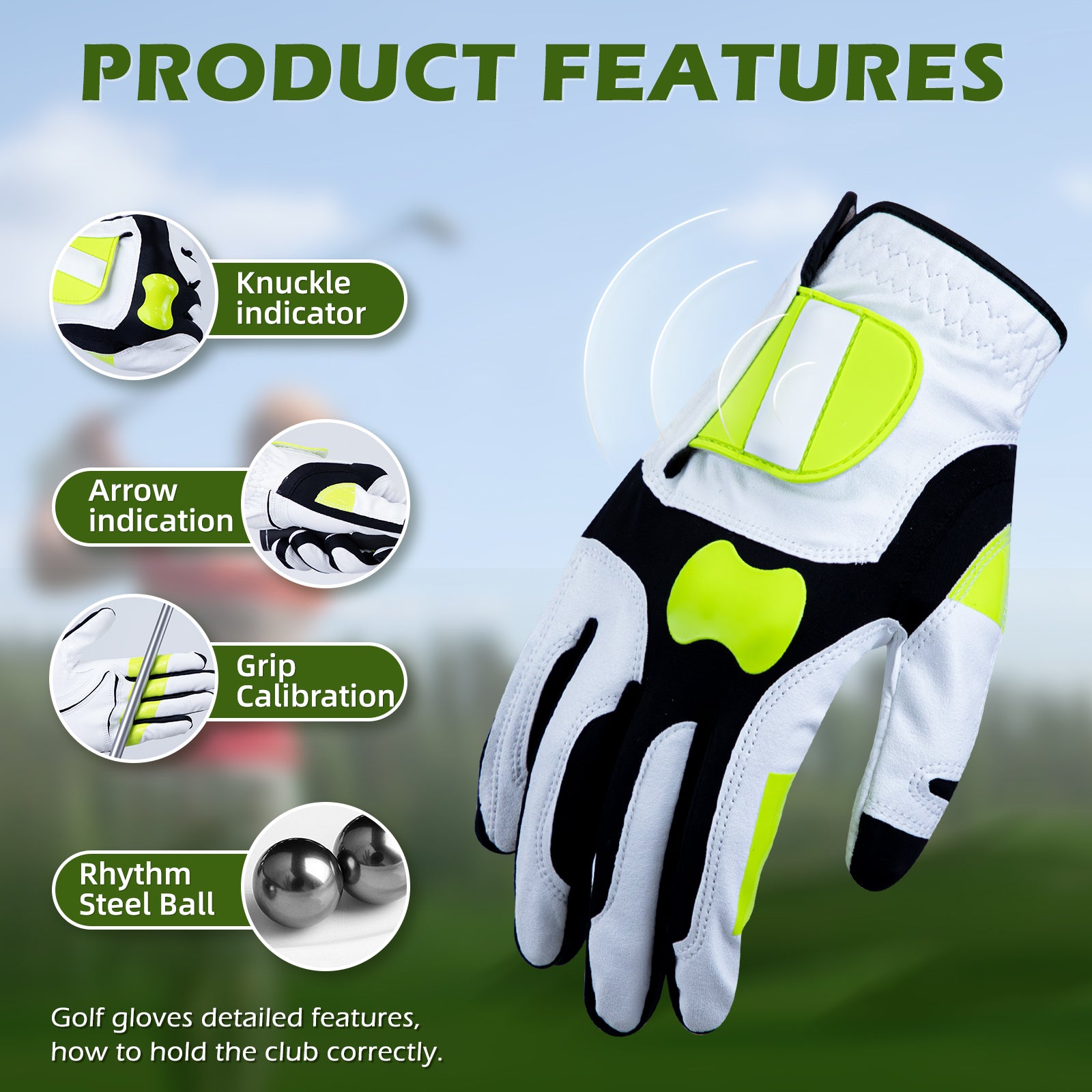 Hyper-EliteGrip 5-in-1 Golf Gloves – Pro Swing Trainer with All-Season Grip - Hyper living