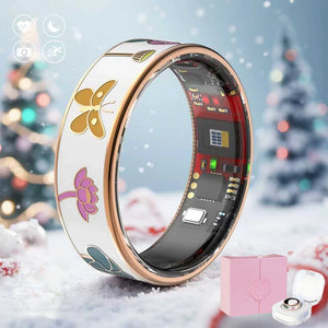 Chic Enamel Smart Ring – Sleep, Heart Rate & Fitness | Pink, Blue, White