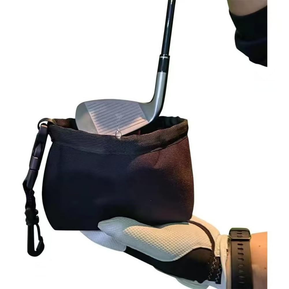 Portable Golf Cleaning Pouch – Club & Ball Cleaner with Detachable Clip - Hyper living