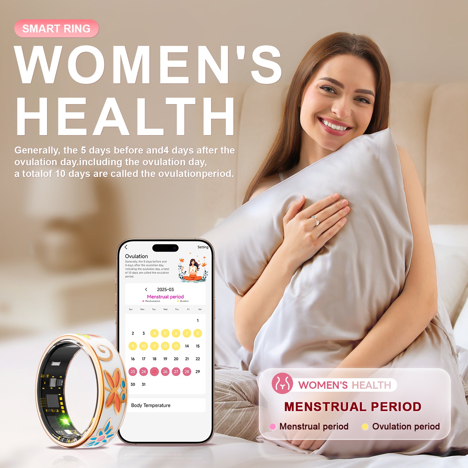 Vintage Smart Ring – Track Sleep, Steps & Heart Rate - Hyper living