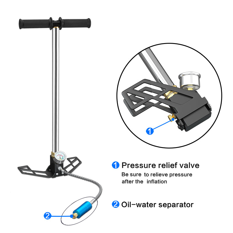 Hyper-Diving Cylinder Inflator High Pressure Hand Pump - Hyper living