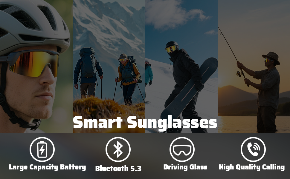 Cycling Bluetooth Audio Glasses – Open-Ear Music & Hands-Free Calls - Hyper living