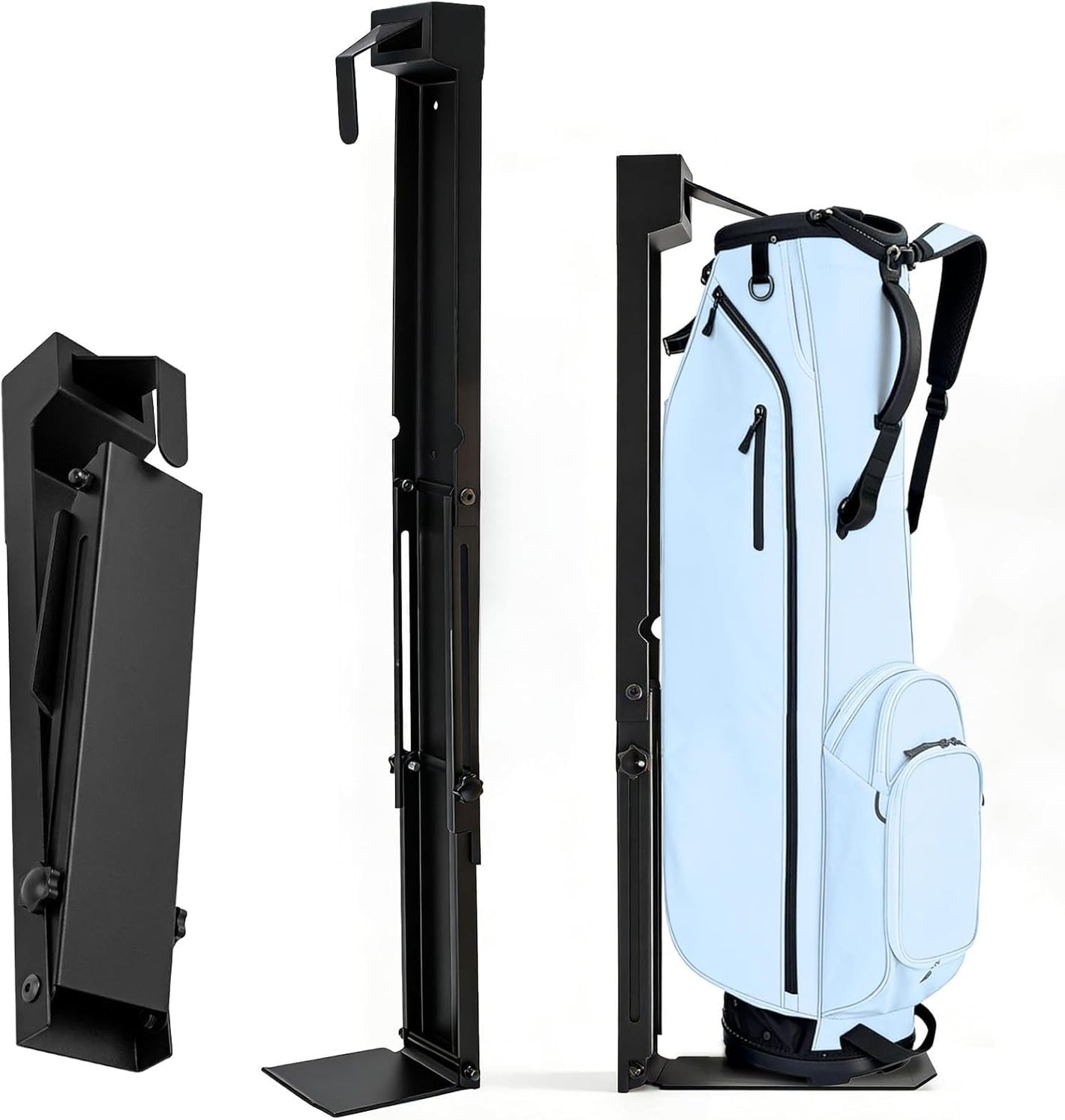 Wall-Mounted Golf Bag Rack | Foldable Adjustable Storage - Hyper living