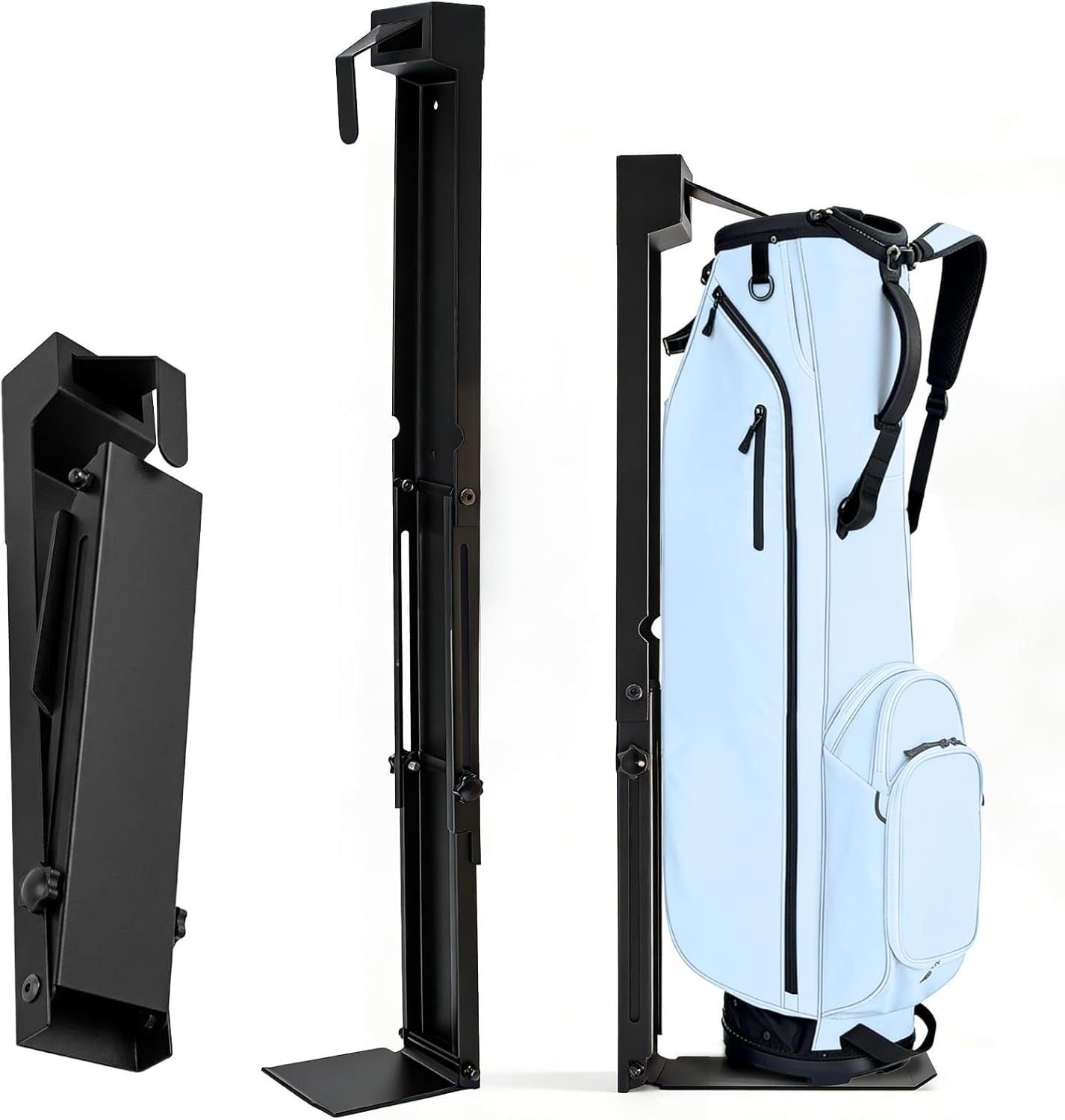 Wall-Mounted Golf Bag Rack | Foldable Adjustable Storage - Hyper living
