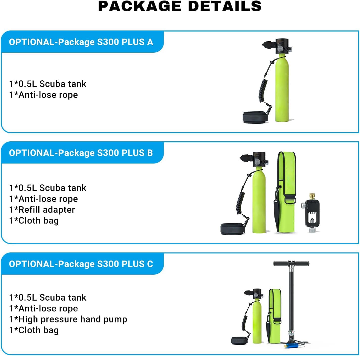 Hyper S300Plus 0.5L Mini Scuba Tank - Hyper living