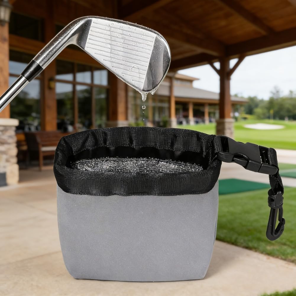 Portable Golf Cleaning Pouch – Club & Ball Cleaner with Detachable Clip - Hyper living