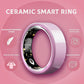 Pink Ceramic Smart Ring – Sleep, Heart Rate & Activity Tracking - Hyper living