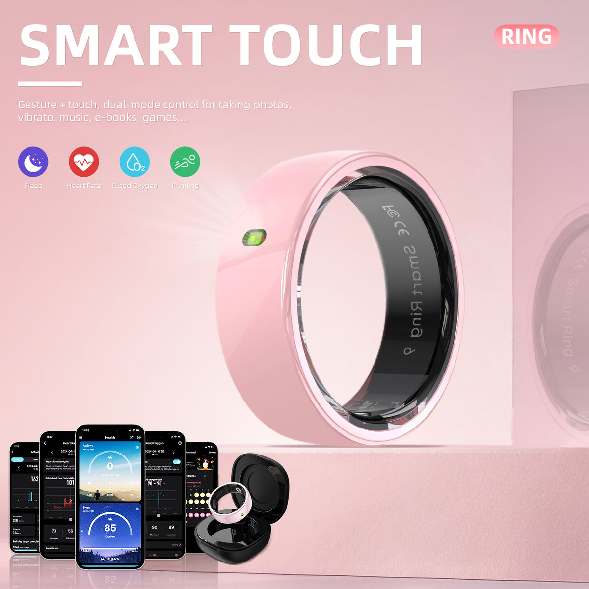 Smart Ring – Gesture Control, NFC, Waterproof, Fitness & Health Tracki
