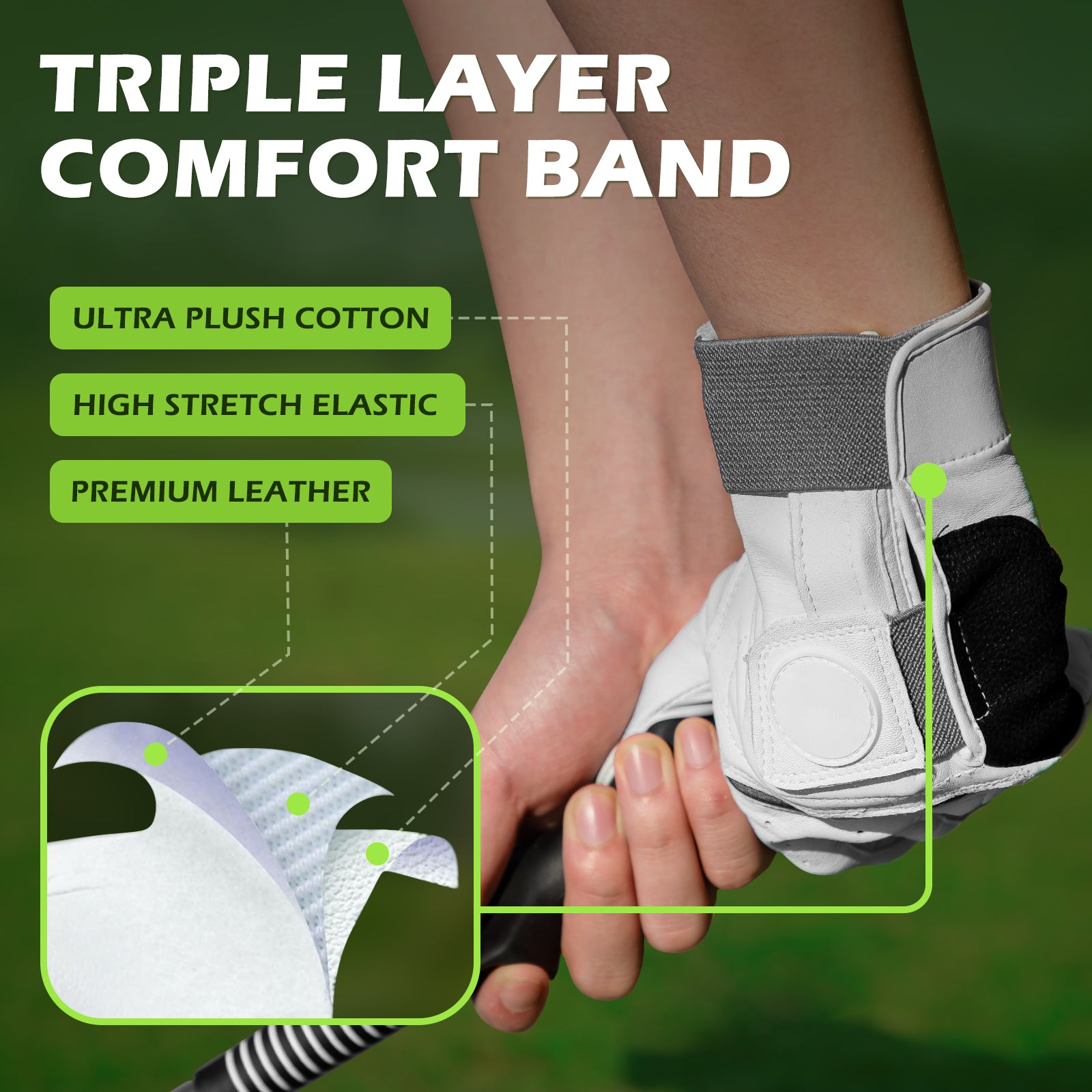 Hyper-Pro Swing Golf Gloves - Smart Correction & All-Weather Grip - Hyper living