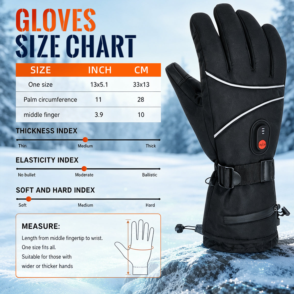 Heated Gloves – 7.4V Rechargeable, Waterproof, Touchscreen - Hyper living
