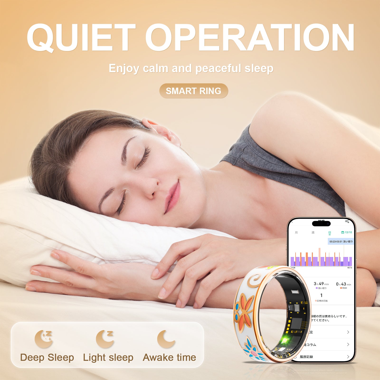 Vintage Smart Ring – Track Sleep, Steps & Heart Rate - Hyper living