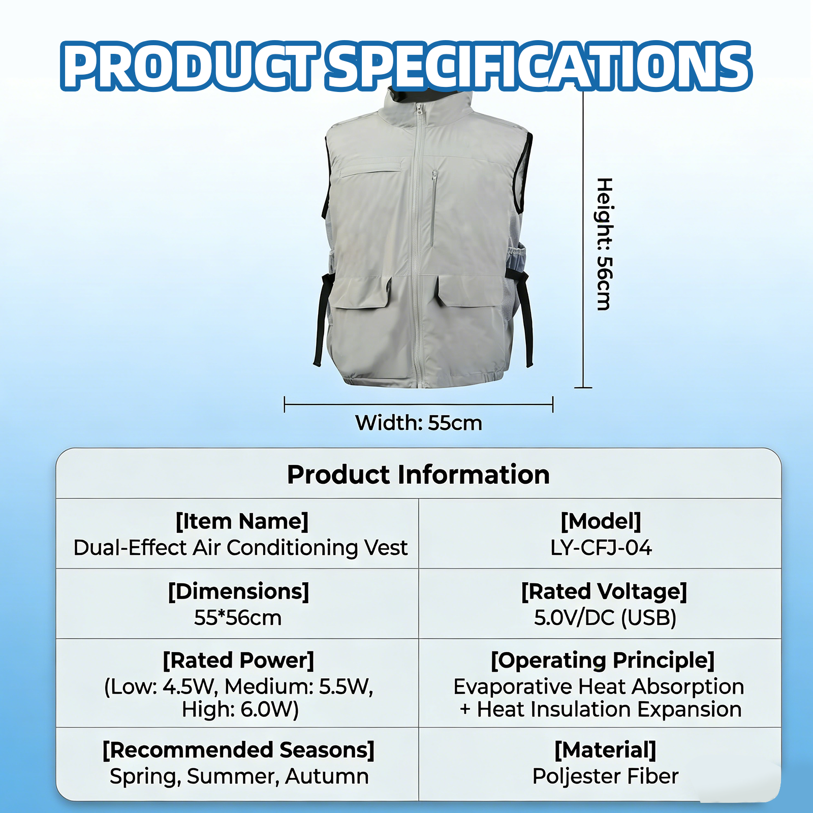 Dual Cooling Fan Shirt with Evaporative Cooling Pad | USB Cooling Apparel for Golf & Outdoor - Hyper living