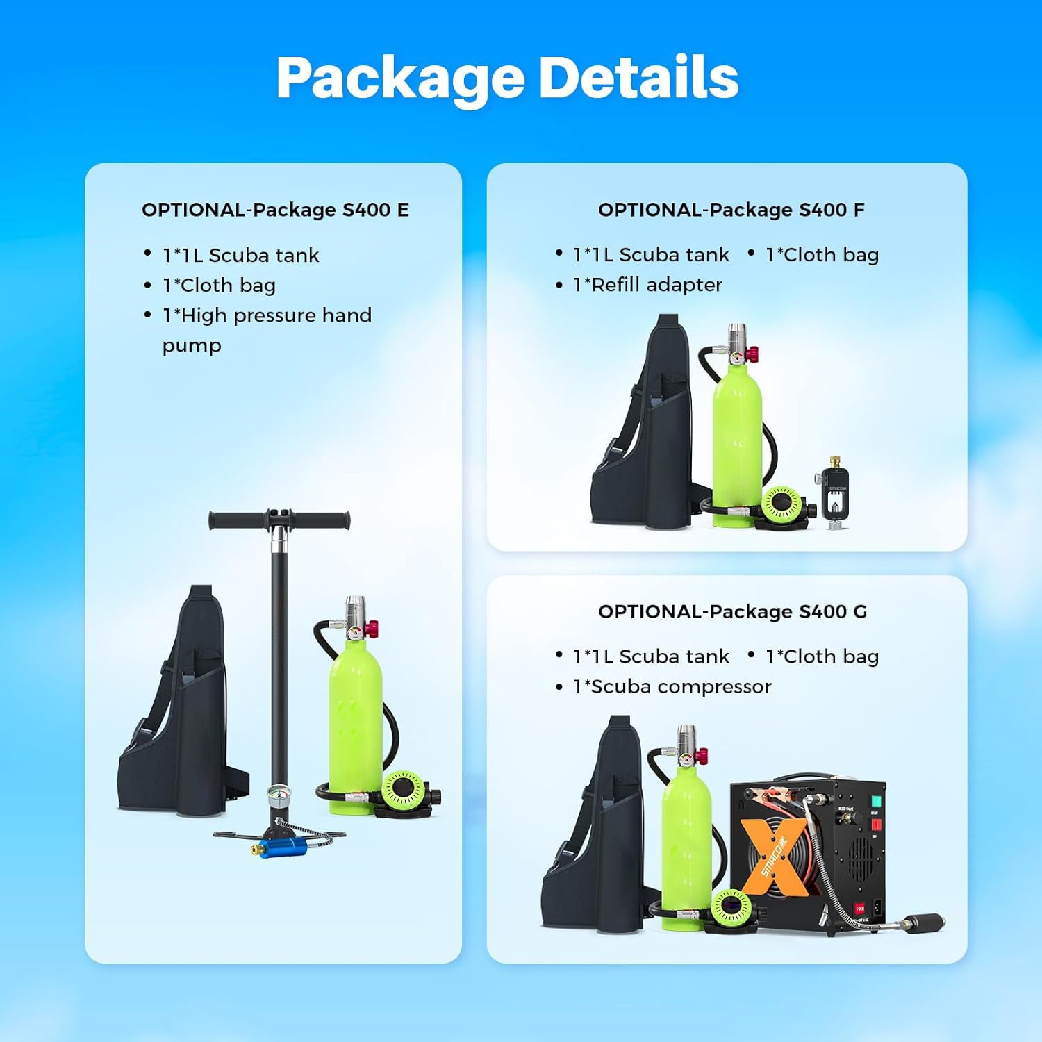 Hyper S400 1L Mini Scuba Tank - Hyper living