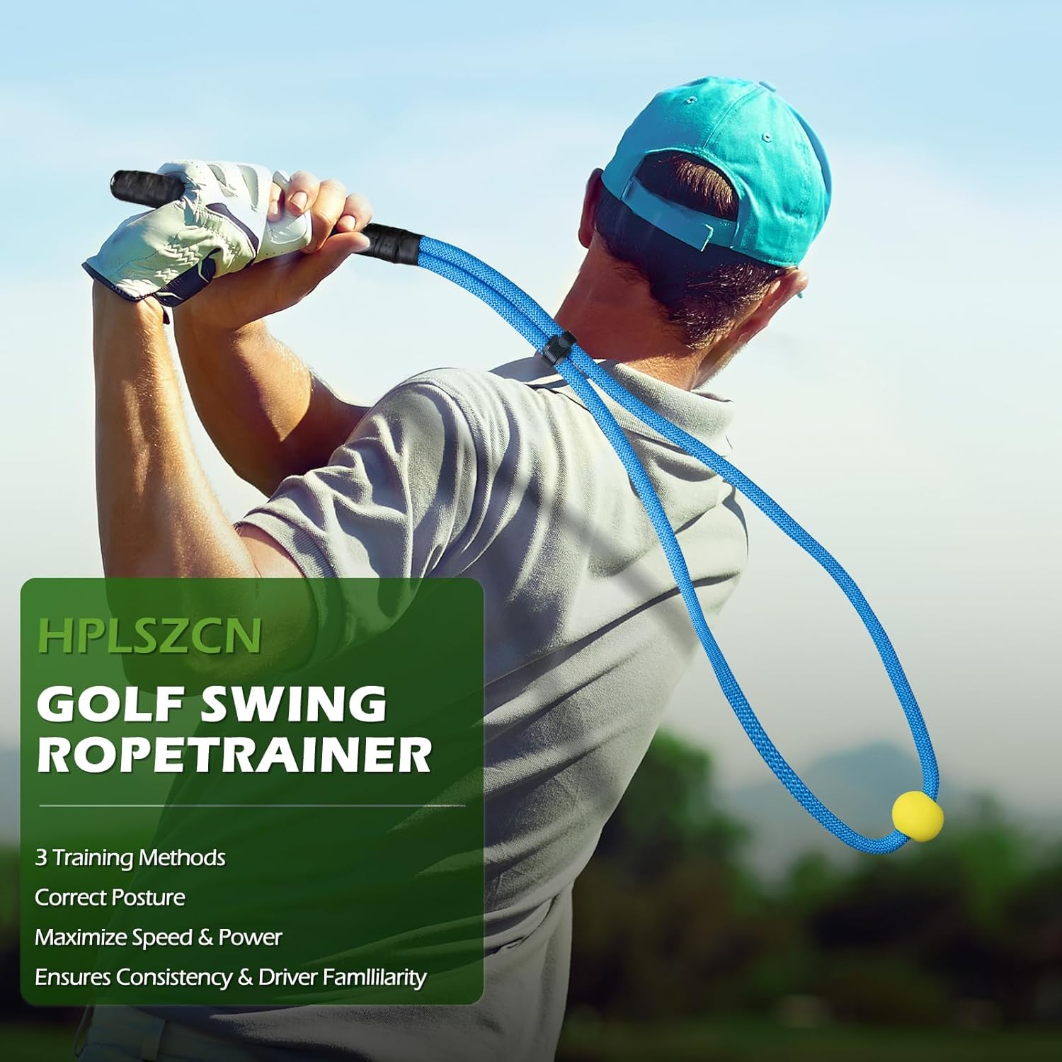 Pro Swing Rope Trainer – Golf Posture Corrector & Power Builder - Hyper living