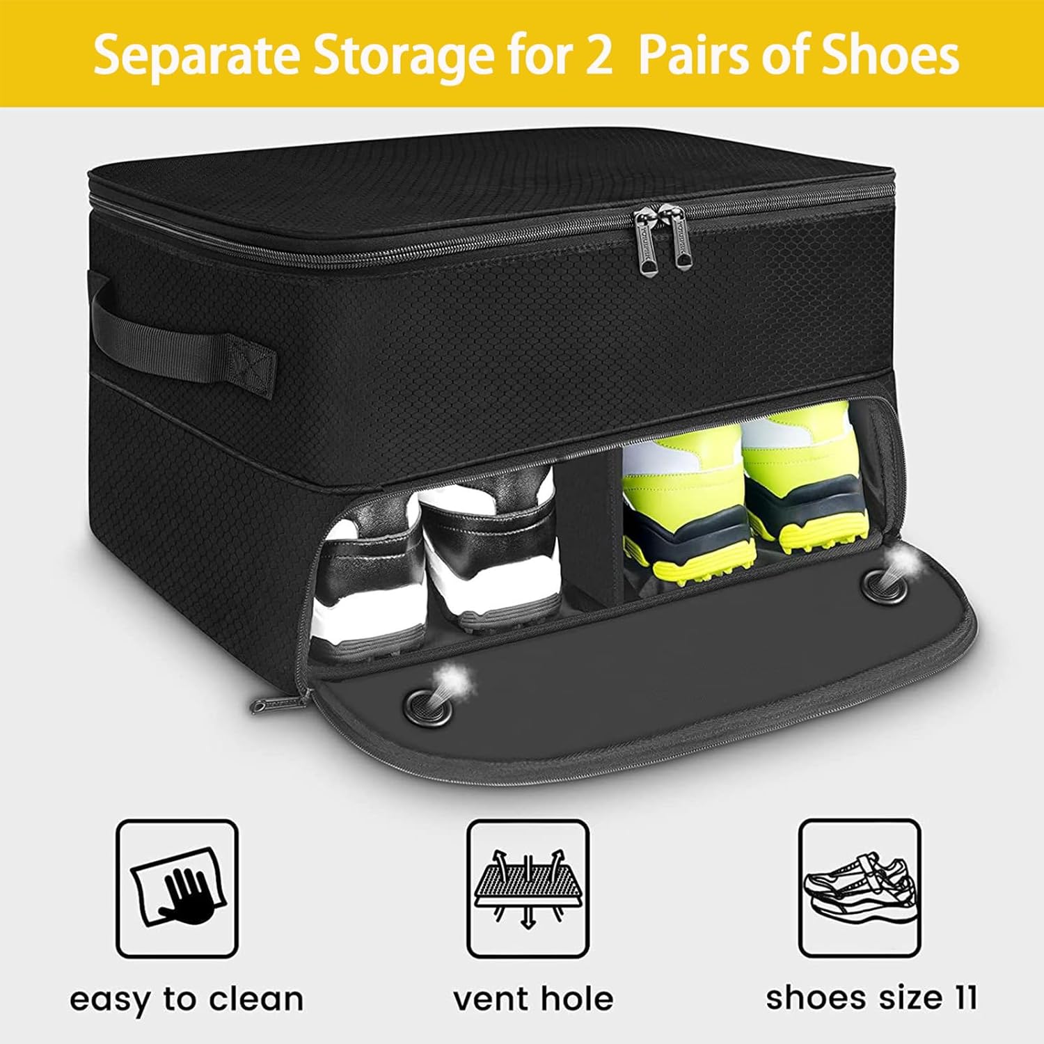 Golf Cart Organizer Bag – Large Waterproof Storage with Shoe Compartment - Hyper living