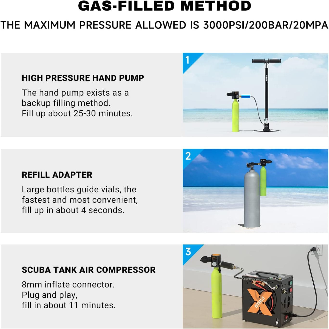 Hyper S300Plus 0.5L Mini Scuba Tank - Hyper living