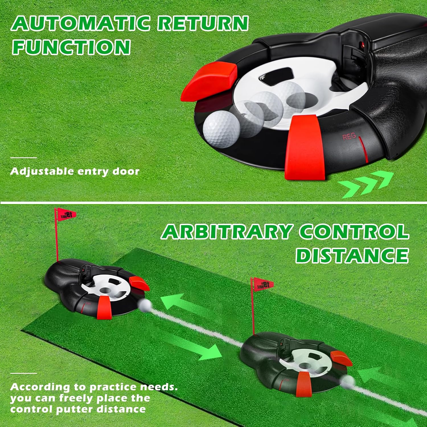 Hyper-Auto-Return Putting Cup – Mirror-Aligned Golf Trainer - Hyper living